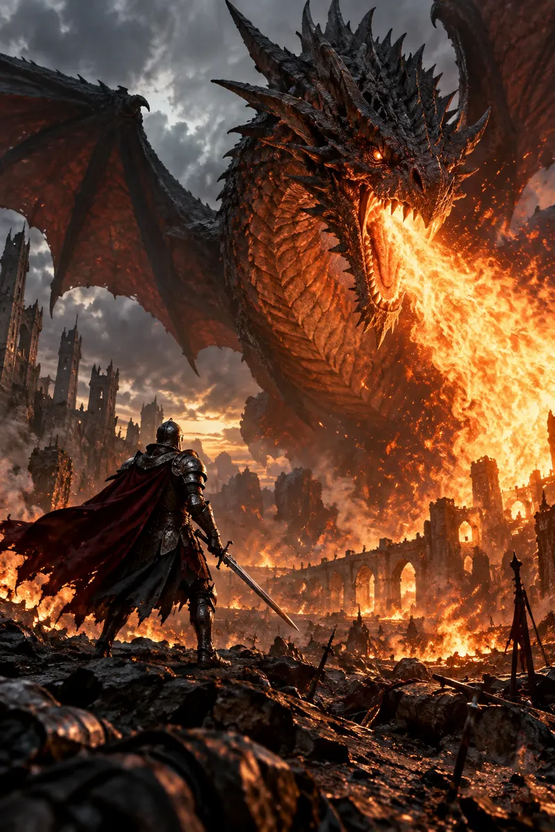 Dragon fight made with Everygen AI